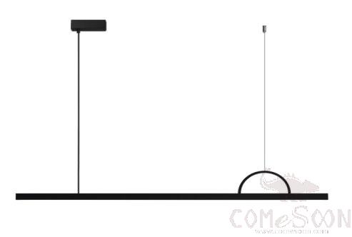Art Pendant Light, All Copper + Acrylic, L1200Mm