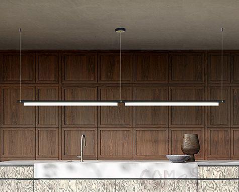 Art Pendant Light, All Aluminum Body + Acrylic, L315*W3*H6.5Cm
