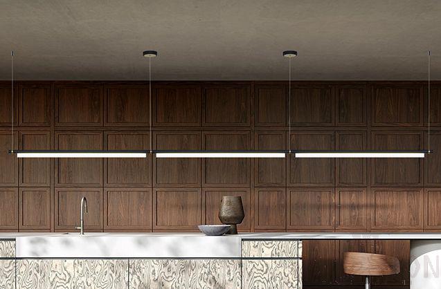 Art Pendant Light, All Aluminum + Acrylic, L467*W3*H6.5Cm