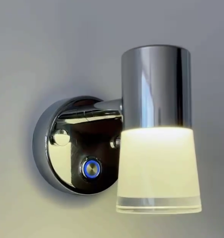 LED Reading Light, Iron Chrome + Acrylic