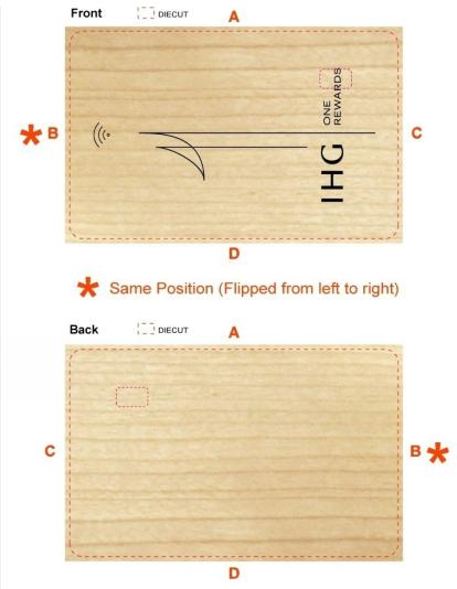 Rfid Wooden Card，54*85.5mm