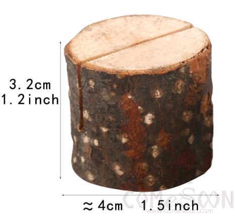 Wooden Stump Note Holder, D4*H3.2CM