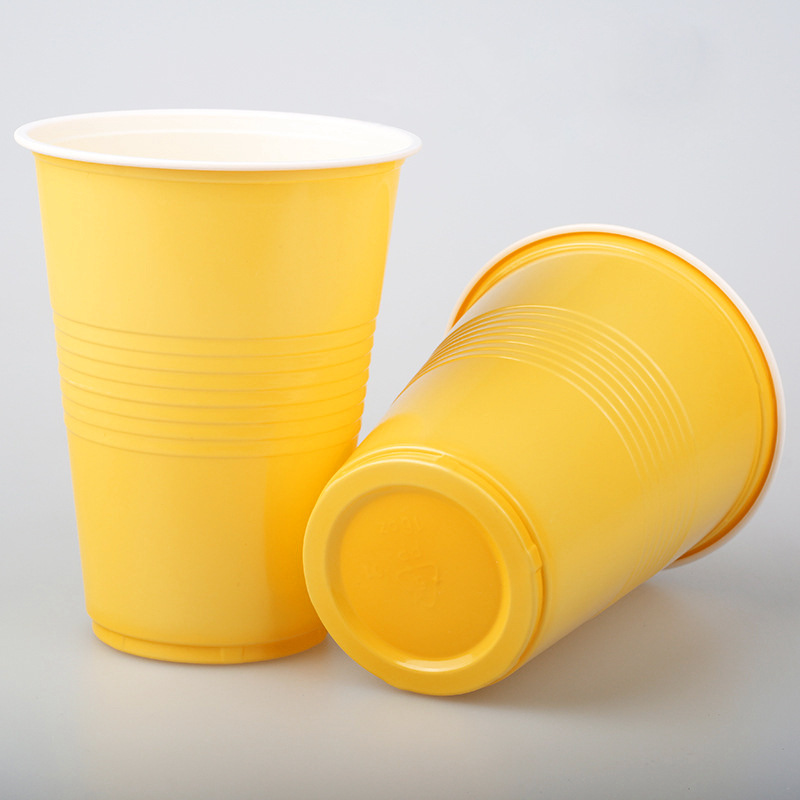 Disposable Plastic Glass，PP，16OZ，Yellow