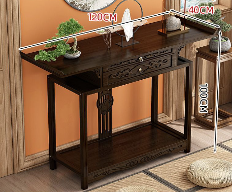 Entrance Table with drawer, Black, 120*40*100cm