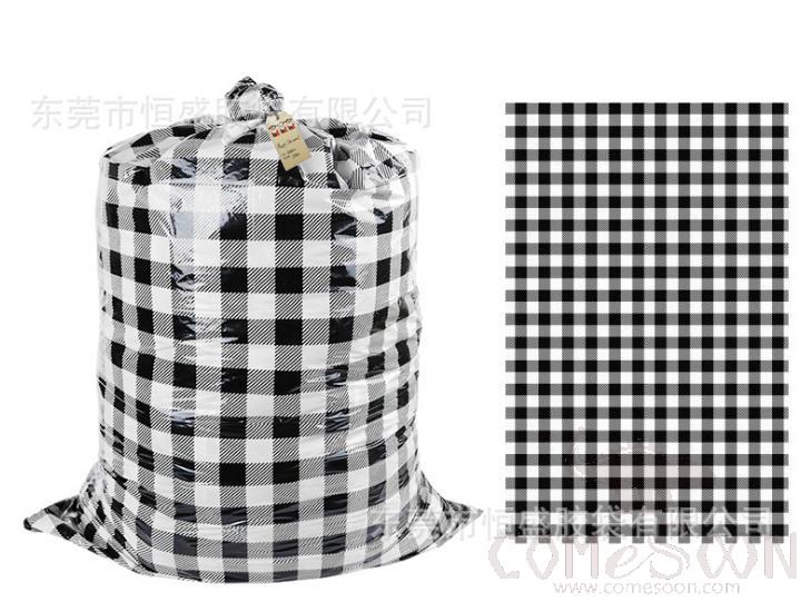 Black Checkered Gift Bag