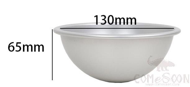 Half Sphere for Frozen Cake, Aluminum Alloy, D130mm*H6.5mm