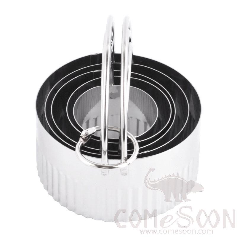 Set of 5 Sunflower Cutter with Pusher, SS, 42-52-62-71-83 mm 
