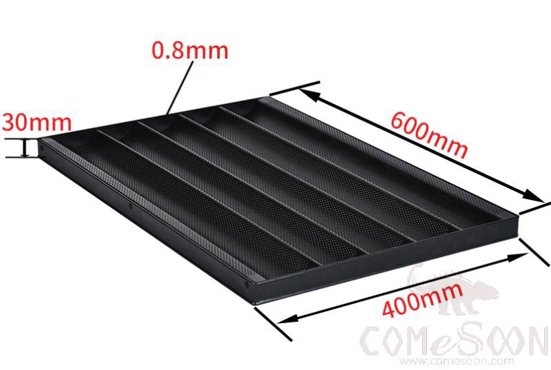 Fibermax Baking Tray for Baguettes and Individuals Bread, Aluminum Alloy, 600*400*30mm