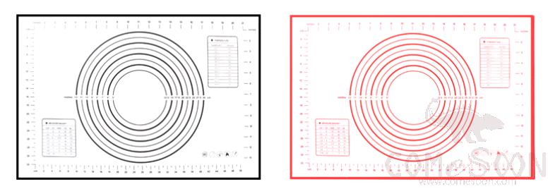 Baking Sheet Mat with Tick Indication, Silicone+Fiberglass, 60*40cm