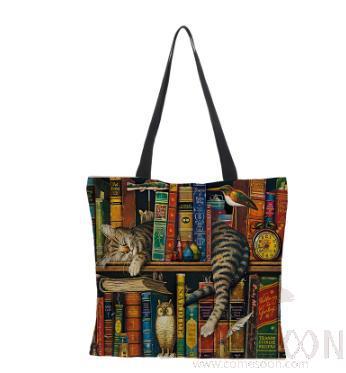 Oil Painted Cat  Bag, Mao -44