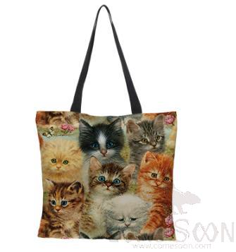 Oil Painted Cat  Bag, Mao -50