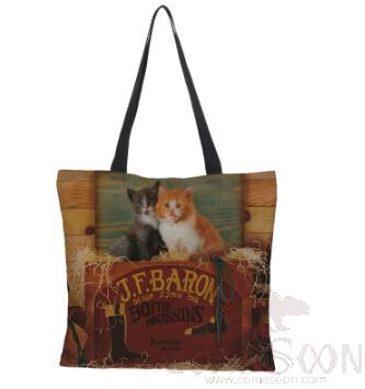 Oil Painted Cat  Bag, Mao -56