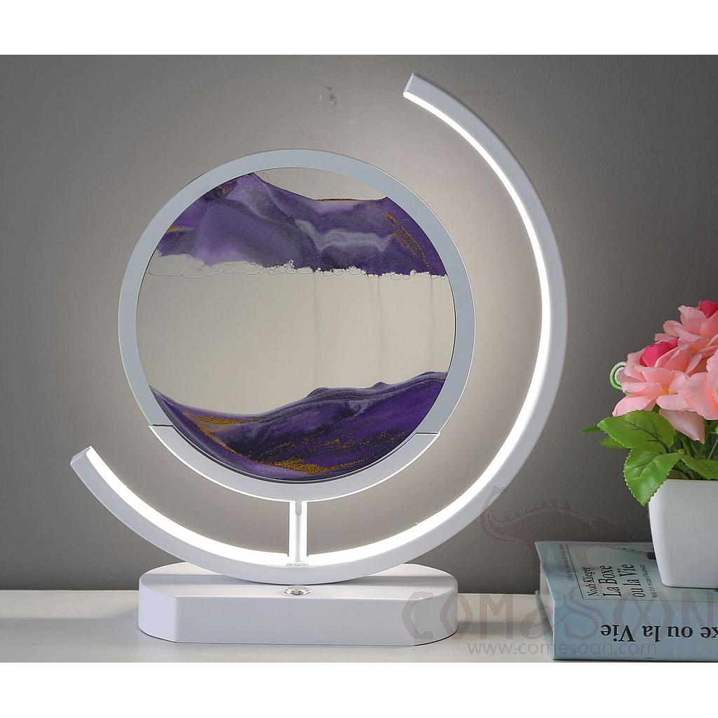 Small Moon Quicksand Lamp, Metal+Glass, 180*90*270Mm
