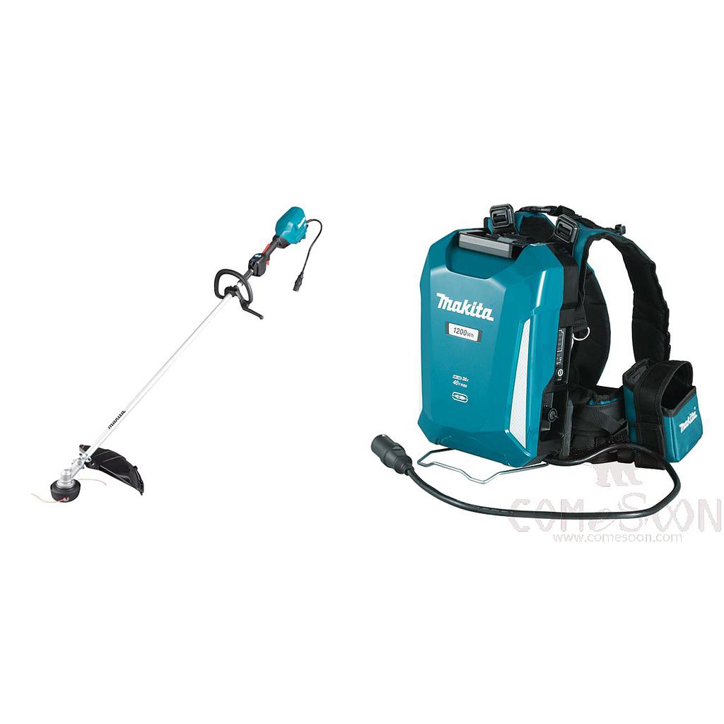 MAKITA UR201G Cordless Mower + MAKITA PDC1200 Backpack Power Pack, 33.5AH