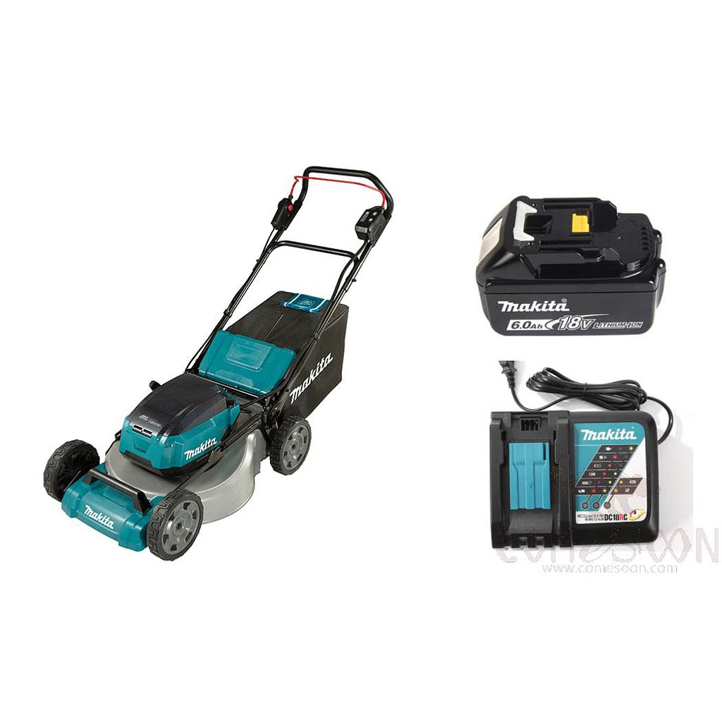 MAKITA DLM530 Cordless Lawn Mower + 2*MAKITA BL1860B Li-ion Battery ( 12V-18V 6.0ah)