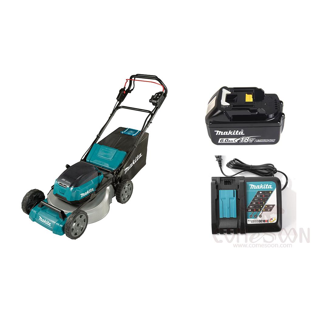 MAKITA DLM532 Cordless Lawn Mower + 2*MAKITA BL1860B Li-ion Battery ( 12V-18V 6.0ah)