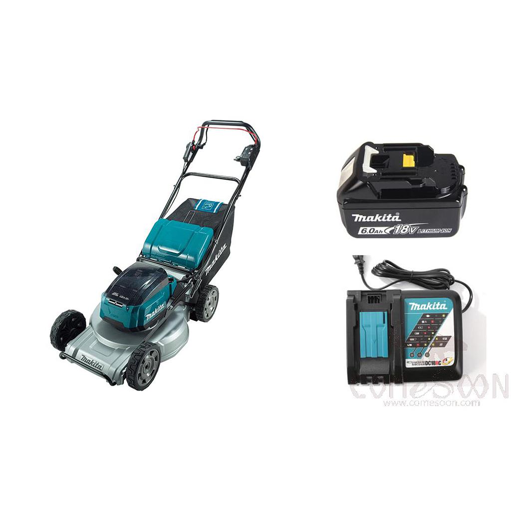 MAKITA DLM533 Cordless Lawn Mower + 2*MAKITA BL1860B Li-ion Battery ( 12V-18V 6.0ah)