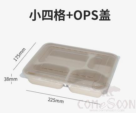 Small Four-Compartment Lunch Box,Pos Lid,175*38*225mm