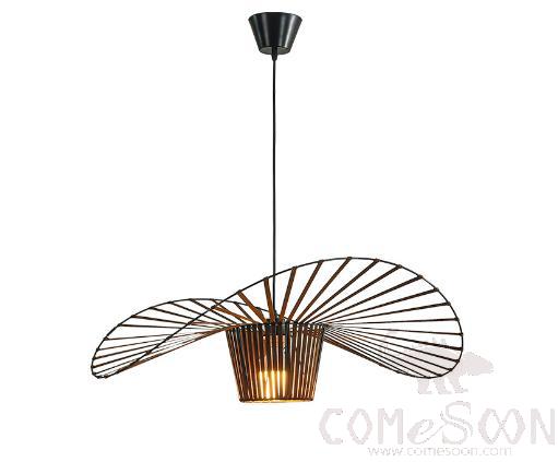 Straw Hat Chandelier, Iron + Fiber + Elastic Fabric, Φ600mm