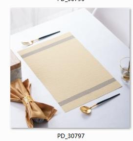 PVC placemats，30*45cm , Table Mat