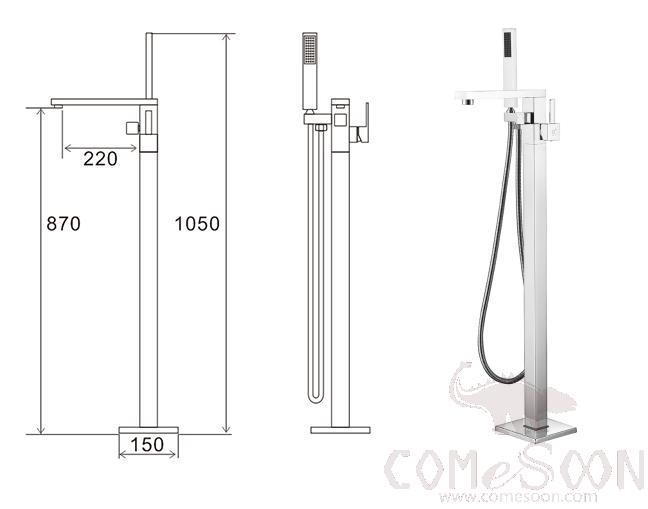 Floor Standing Bathtub Faucet
