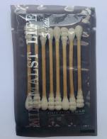 Cotton Swab-8 Cotton Swabs, Head A Full Shape, Head B Spiral Design, Black Transparent Bag Packaging