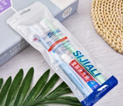 Travel Portable Dental Kit (Double)-Toothbrush, Ten Thousand Soft Bristles, Creative Brush Head Shell, 28G Maxam Toothpaste