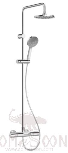 Wall-Mounted Thermostatic Shower Column With Three Outlets, Hardware, Chrome Plated, Class A (American Standard)