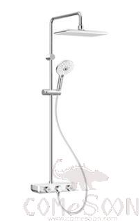 Wall-Mounted Thermostatic Shower Column With Hand Shower And Overhead Shower, Hardware, Chrome Plated, Class A (American Standard)