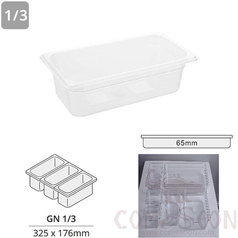 1/3*65 GN Pan, Clear PC, 325*176*65mm