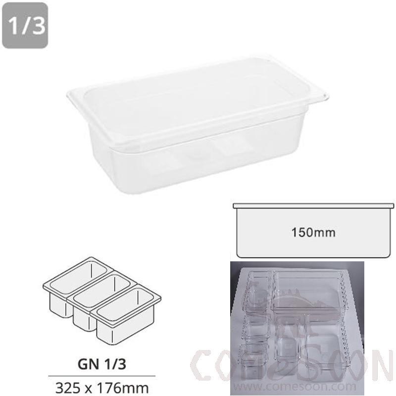 1/3*150 GN Pan, Clear PC, 325*176*150mm