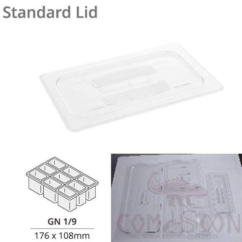 1/9 GN Pan Lid / Cover, Clear PC, 176*108mm