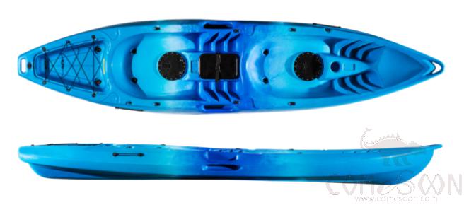 Castor Double Fishing Boat, LLDPE, L378*W84*H43 cm