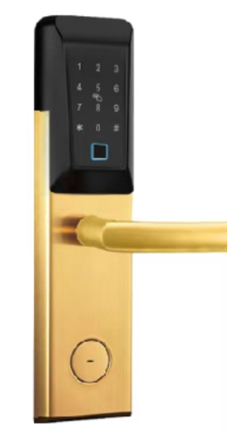 Hotel Lock (Fingerprint+Password+Card+Key+Bluetooth Unlocking) Short Lock Body