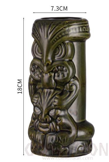 Tiki Mug Owl, Green 580ml