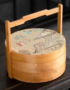 Double Carry Case, Wood, 25*25*27Cm
