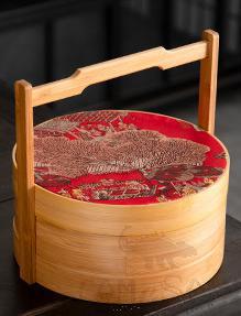 Double Carry Case, Wooden, 25*25*27Cm