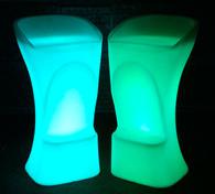 Led Chair，PE Plastic，L50*W48*H90cm