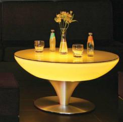 Led Table,Pe Plastic,D63*20*56cm