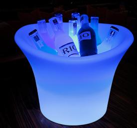 Led Ice Bucket，PE Plastic，L29*W25*H26cm