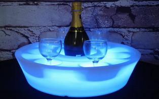Led Wine Tray，PE Plastic，L43*W43*H16.5cm