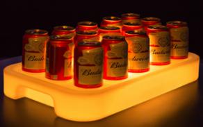 Led Wine Tray，PE Plastic， L50.5*W30*H7.5cm
