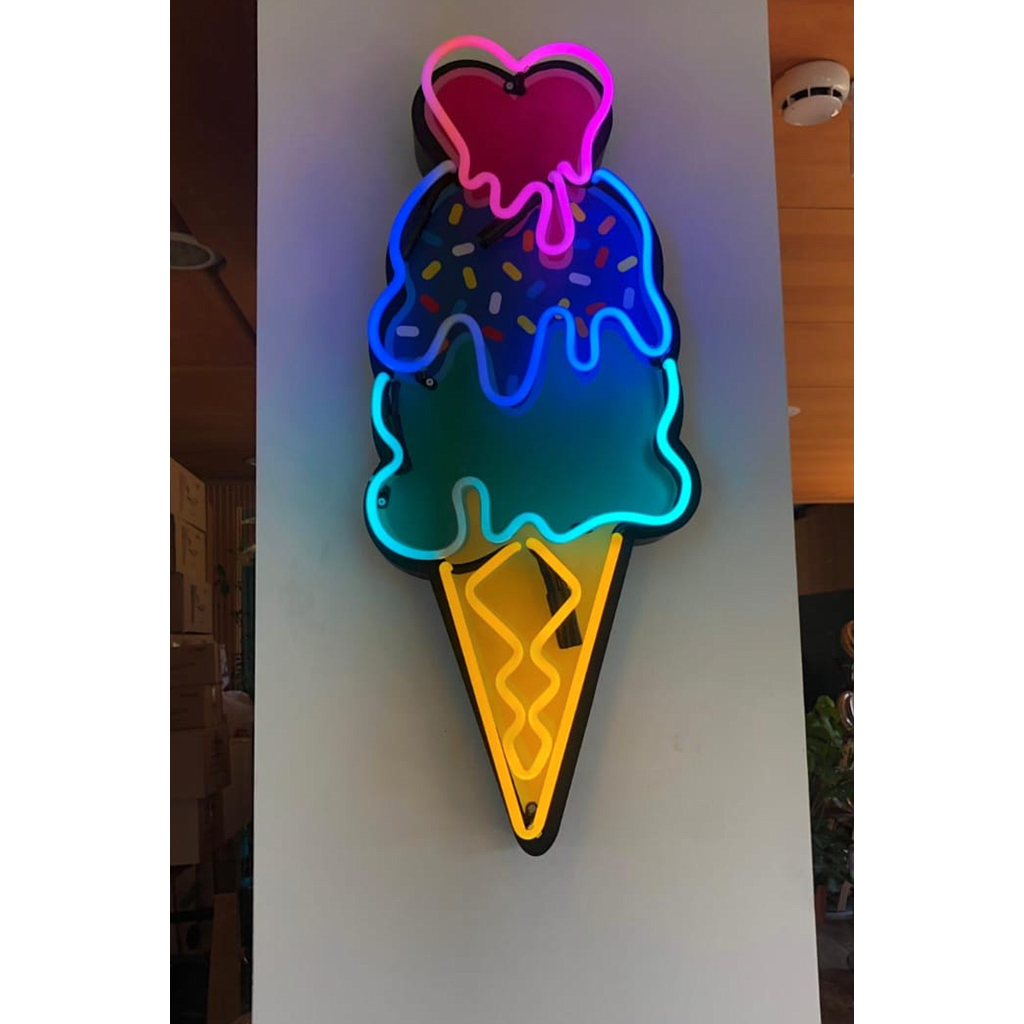 LED Ice Cream Advertising Light，W50*H100cm