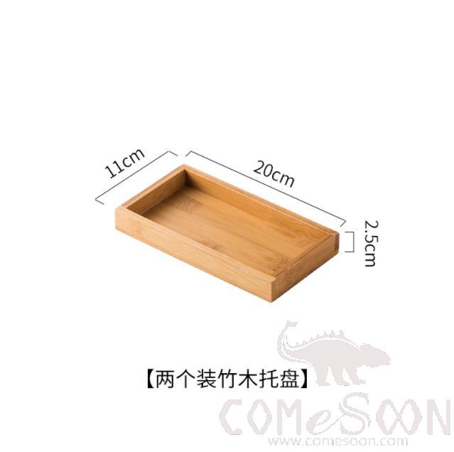 Bamboo Wooden Tray, 2 Compartments, L20*W11*H2.5cm