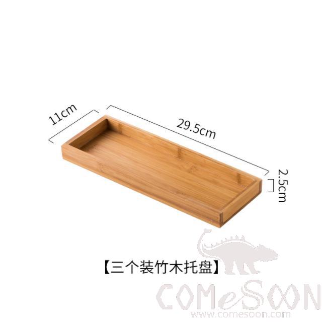 Bamboo Wooden Tray, 3 Compartments, L29.5*W11*H2.5cm