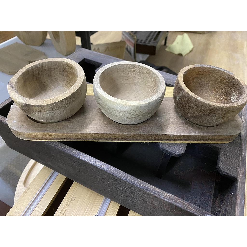 Three Bowls Set W/Tray