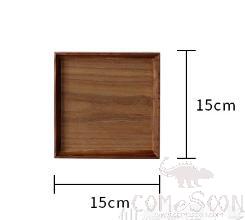 Square Serving Tray，Black Walnut，L15*W15cm