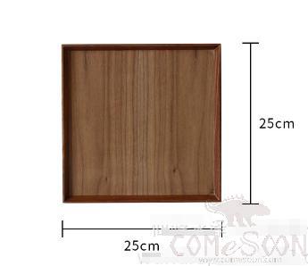 Square Serving Tray，Black Walnut，L25*W25cm