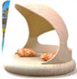 Outdoor Rattan Shade Round Bed, D2*H2 m