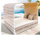 Outdoor Woven Rattan Shade Bed, W1.5*L2.1*H2 m